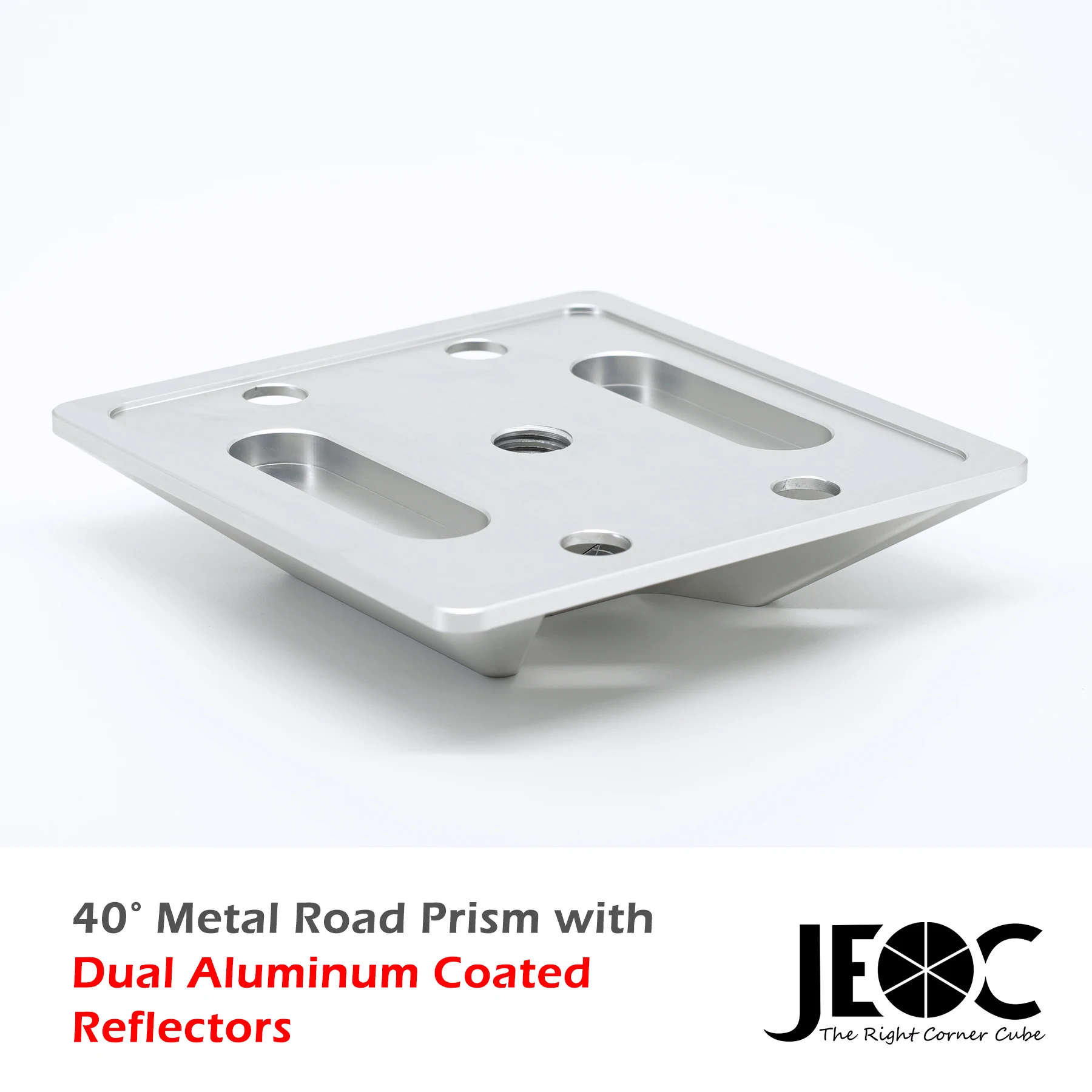 JEOC 40° Road Monitoring Prism,Cat Eye Prism with Dual Aluminum Coated Reflectors Expansion Screw or Embedded Rod Topography