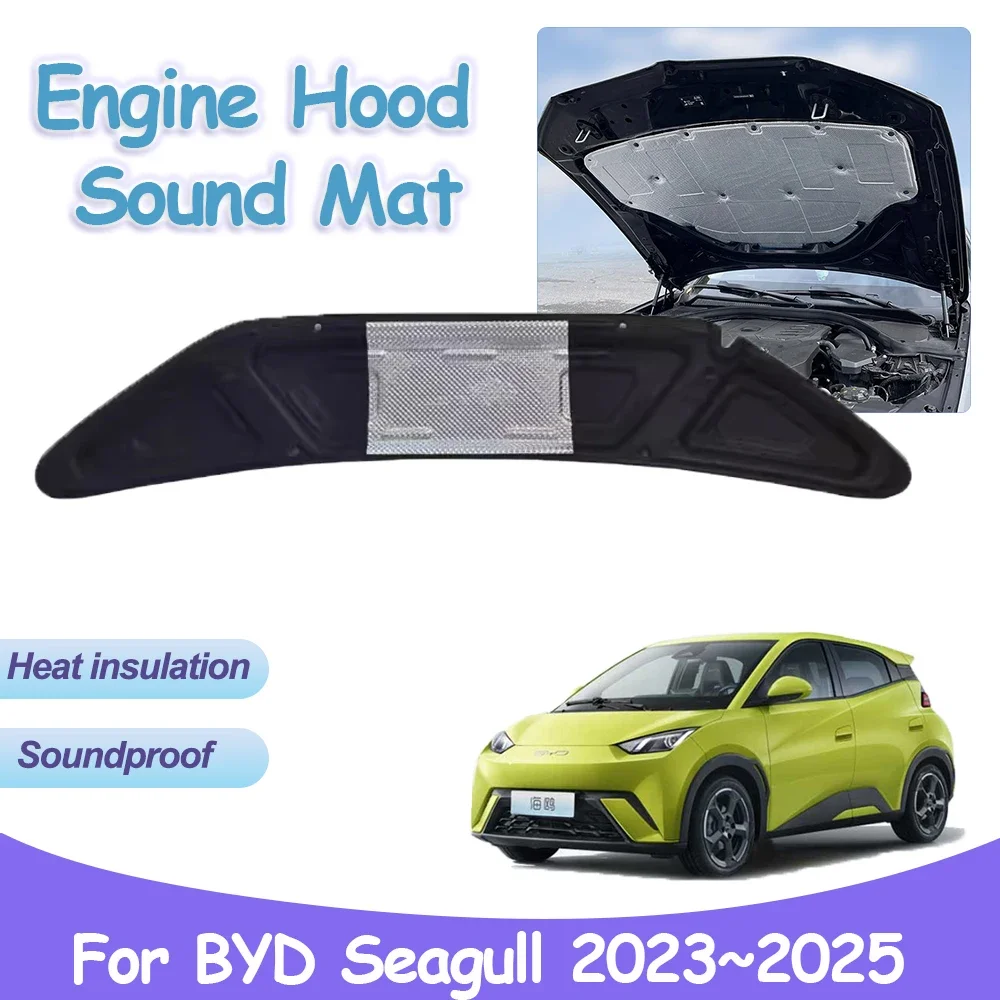 

Car Engine Hood Pad for BYD Seagull Dolphin Mini 2023 2024 2025 Heat Sound Insulation Cotton Cover Fireproof Interior Accessorie