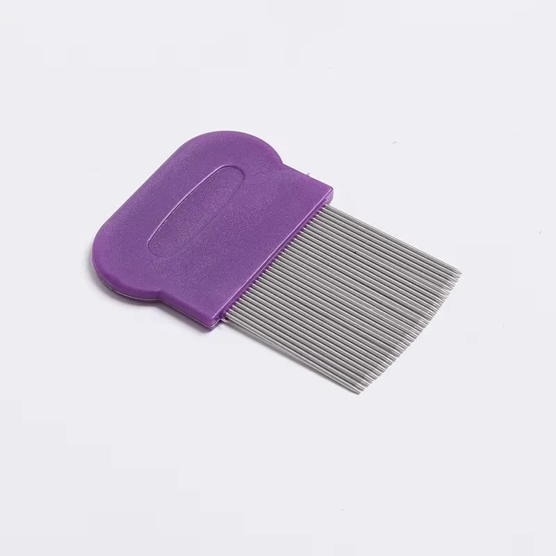 

10pcs Pet Comb Stainless Steel Plastic Dark Blue Light Blue Green pink Color OPP Bag Packaging