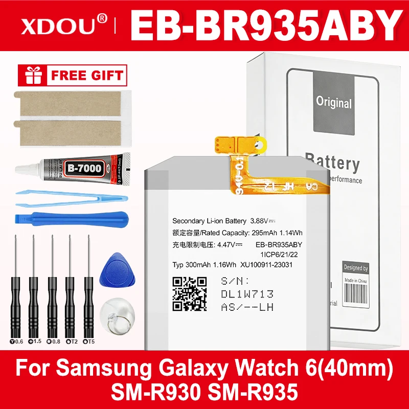 Brand New EB-BR935ABY EB-BR945ABY For Samsung Galaxy Watch 6 40MM SM-R930 SM-R935 Watch 6 44MM Smart Watch Batteries+Tools