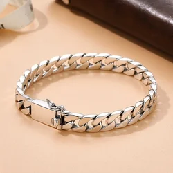 Stainless Steel Cuban Bracelet Classic Casual Jewelry for Men Fashion Charm Gift for Boyfriend