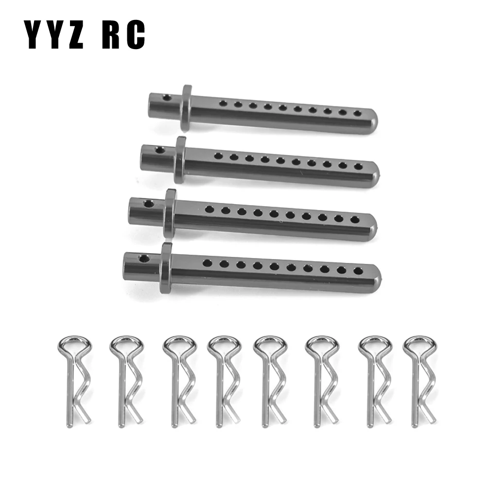 Axial Scx10 Upgrade Shell Column Mount Body Post Holder with R Clips Metal For Parts Remote Control Rc Crawler Car Accessories