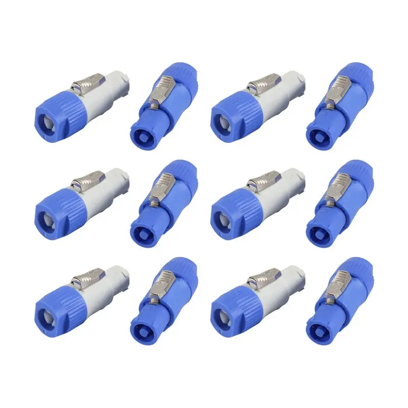 KYCOR-12PCS NAC3FCA NAC3FCB Powercon Connector 3 Pin Male Powercon Connector 20A 250V AC Power Plug Connector