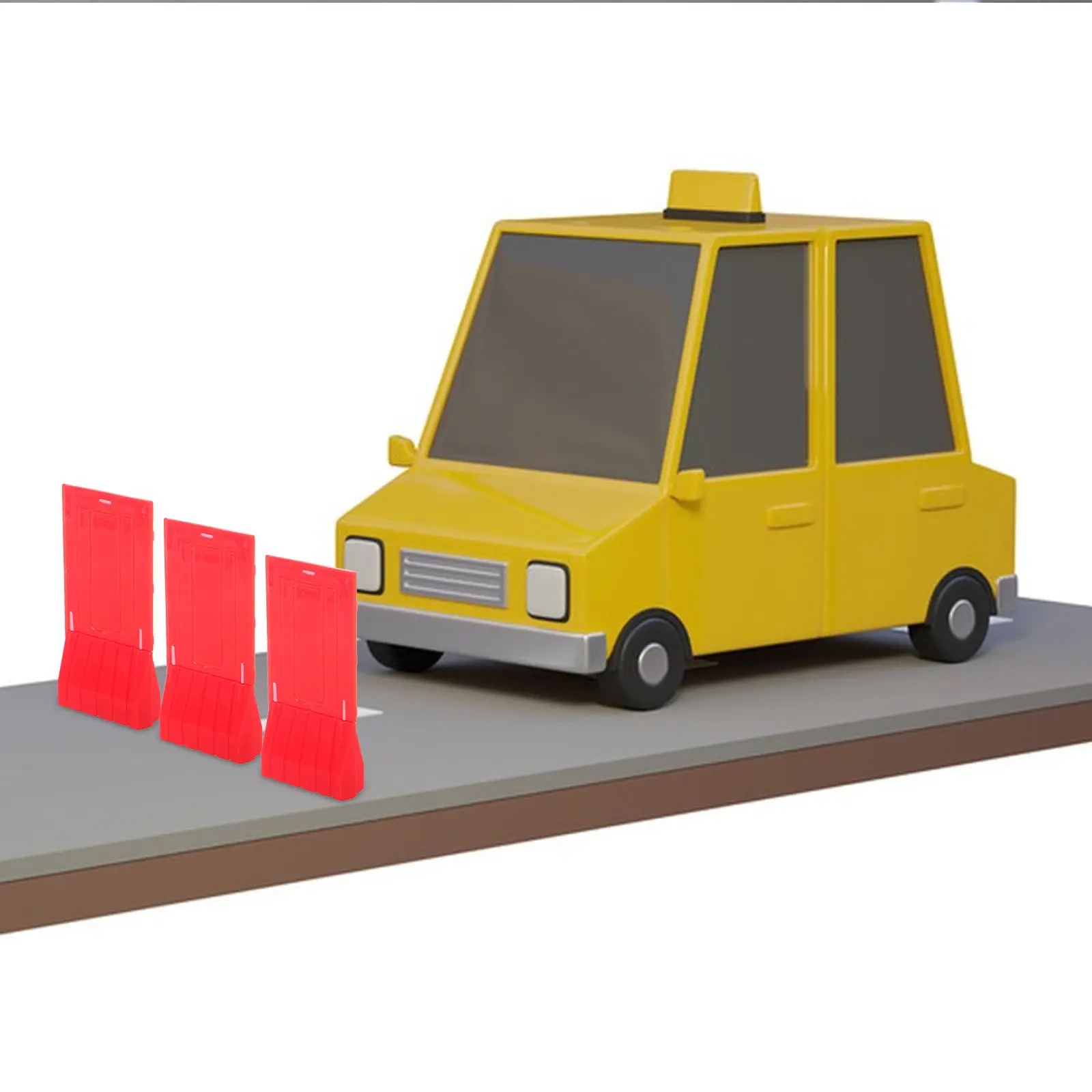 5Pcs Kids Construction Traffic Simulation Set Mini Plastic Road Signs Excavator Cones Roadblocks Educational Interactive Play