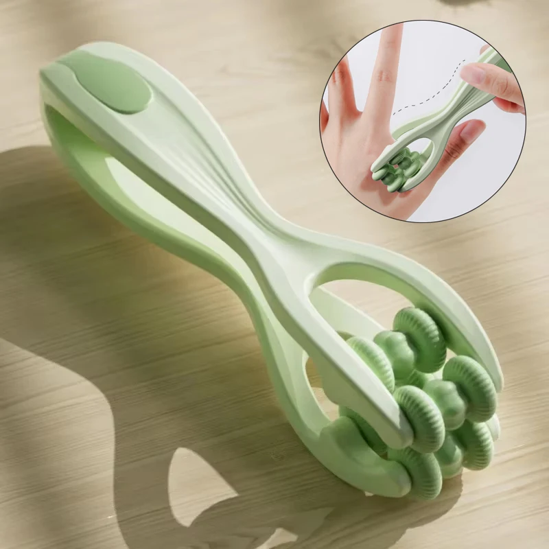 Finger Massager Dual-Row Roller Design Easy Use Relieve Finger Fatigue Promote Blood Circulation Portable Roller Finger Massager