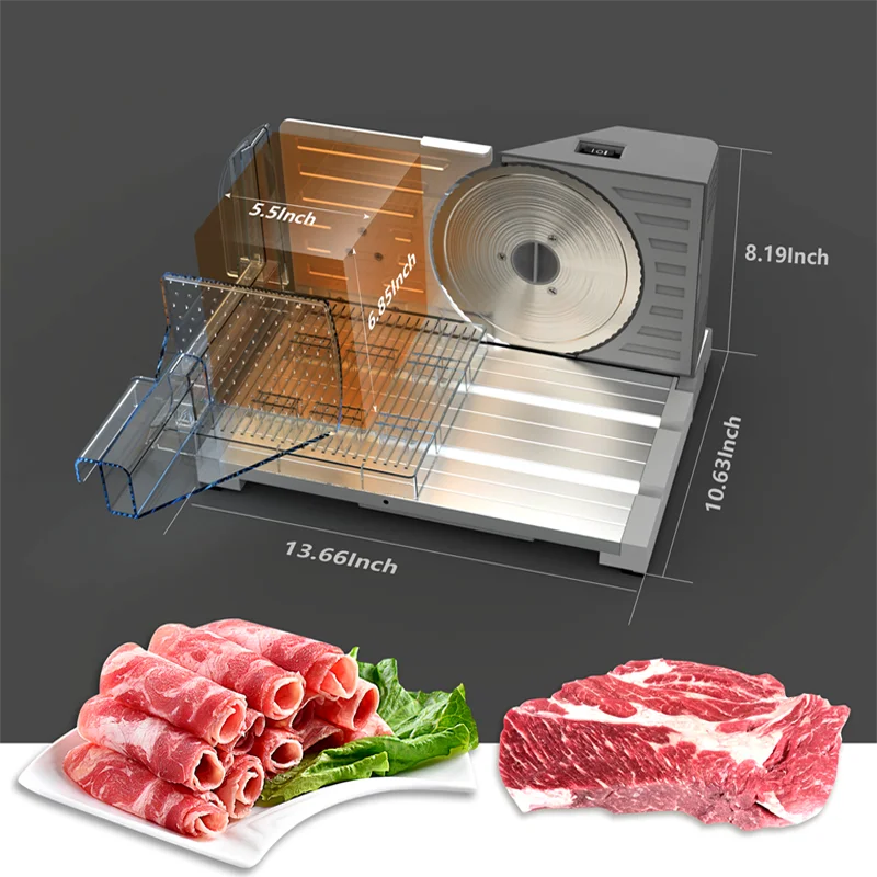 110V Electric Slicer Mutton Foldable Bread Slicer Meat Cutter Multi-function Food Vegetable  Roll Cutting Machine