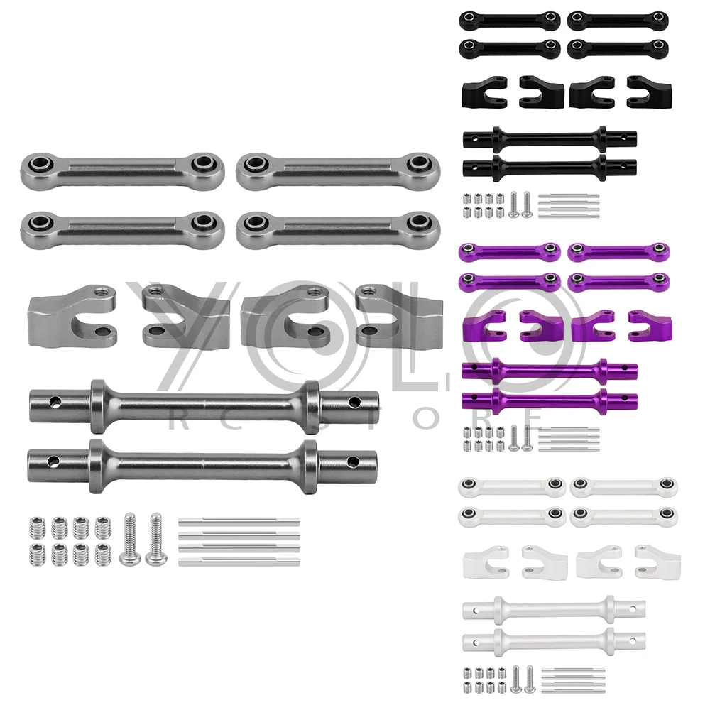 A Set Aluminum Alloy Front and Rear Anti-Tilt Rod Bar Set For 1/18 RC Losi Mini LMT Monster Truck Car All Metal Upgrade Parts