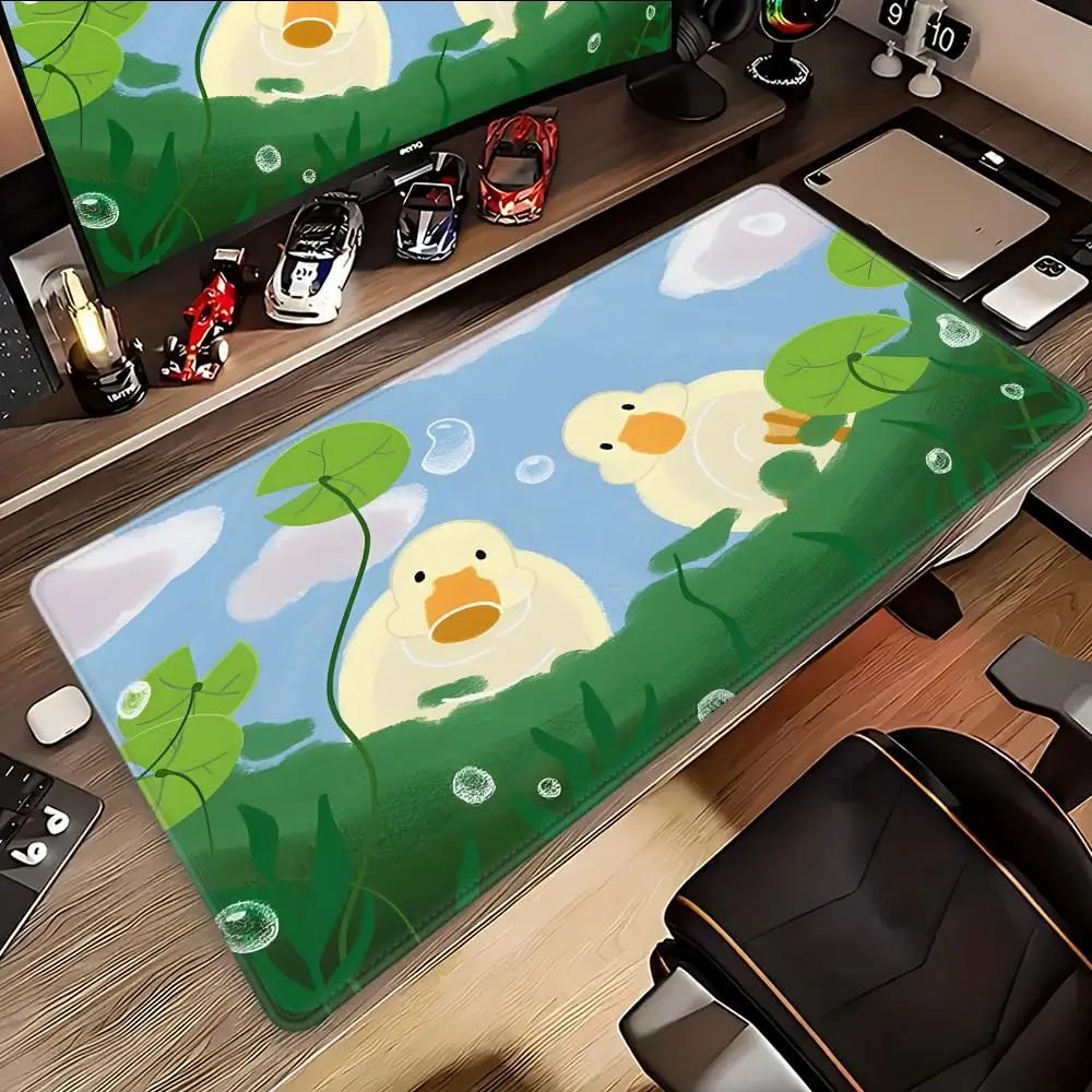 

Игровой коврик XXL HYBXAXC 900X400 с мультяшным дизайном для геймеров, резиновый, нескользящий, для клавиатуры, ноутбука, офиса, с изображением утки