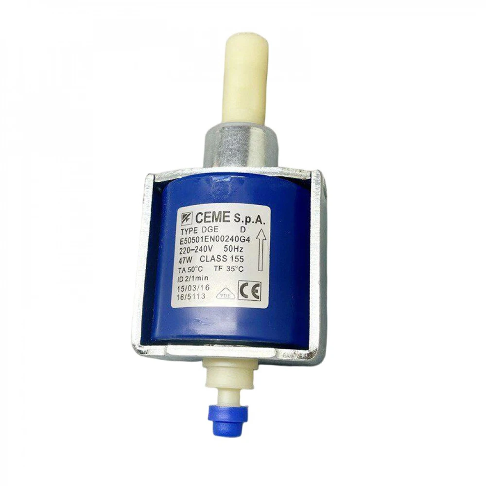 E505 Solenoid Water Pump 47W AC220-240V 50Hz 15Bar 630ml/min Intermittent Work for Espresso Coffee Machine Sterilizer Cleaner