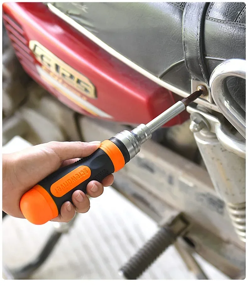 9-in1/19-in1 S2 Alloy Steel Hexagonal Screwdriver Socket Kit Magnetic T-I Type Handle Household Repair Tool Set