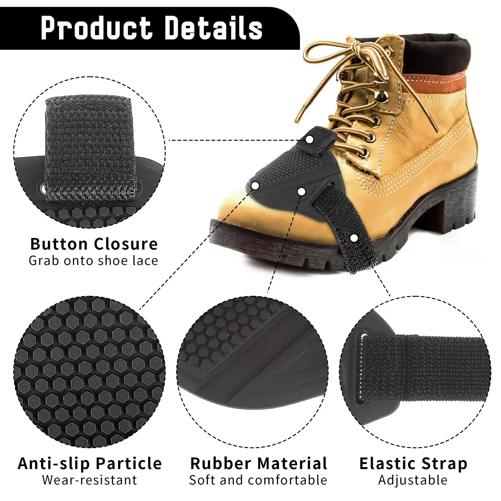 Non-slip Rubber Motorcycle Shoe Protective Gear Shifter Pad Boot Protector Adjustable Protector Cover Fit Riding Moto Accessarie view 4