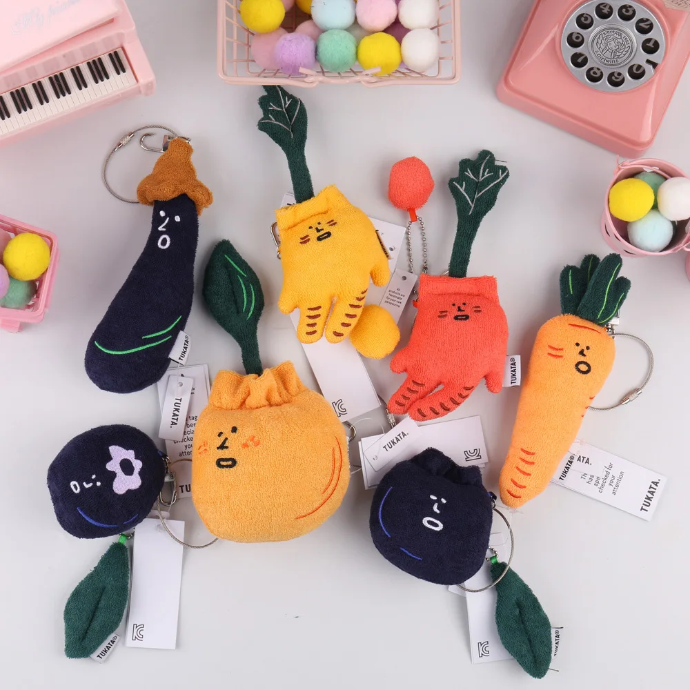 مضحك الخضار محشوة أفخم قلادة على ظهره الكورية الزنجبيل الثوم الفلفل المفاتيح لينة قلادة الاطفال حقائب للهدايا حقيبة الملحقات