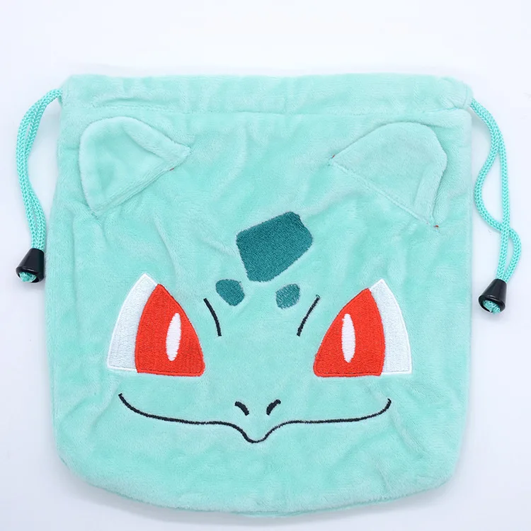 20x22cm Pokemon Pikachu Drawstring Anime Bag Cute Portable Storage Cosmetic Bag Coin Purse Children Birthday Gifts - view 4