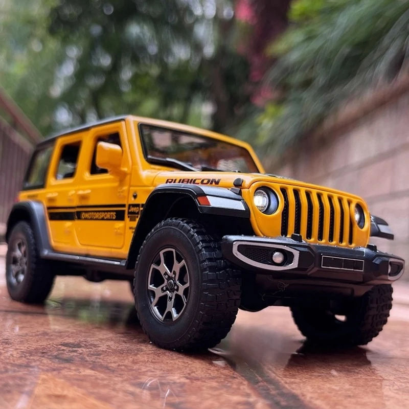 Wrangler – SUV tout-terrain en alliage métallique moulé sous pression, modèle de voiture, son et lumière, objets de collection, décoration de loisirs, anniversaire garçon, 1:22