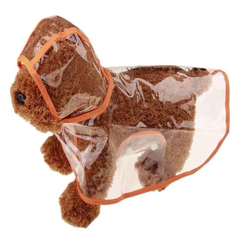 Xs-8XL Pet Dog Clothes Transparent Puppy Raincoat Fashion Color Edge Snap Design Waterproof Dog Rain Coat for Large Dogs Costume view 3