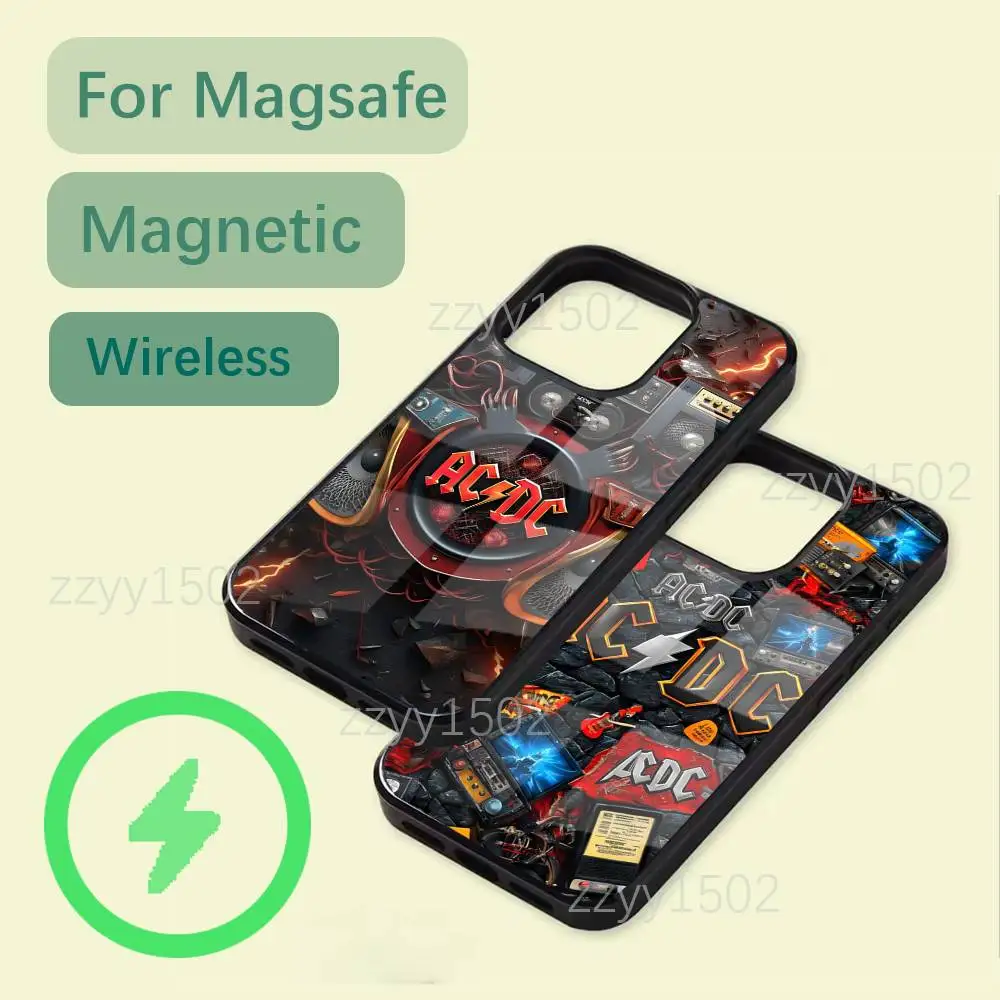 

A-AC Band D-DC Phone Case For iPhone 17,16,15,14,13,12,11,Pro,Max,Plus,Mini,SE4,E Magsafe Wireless Charging