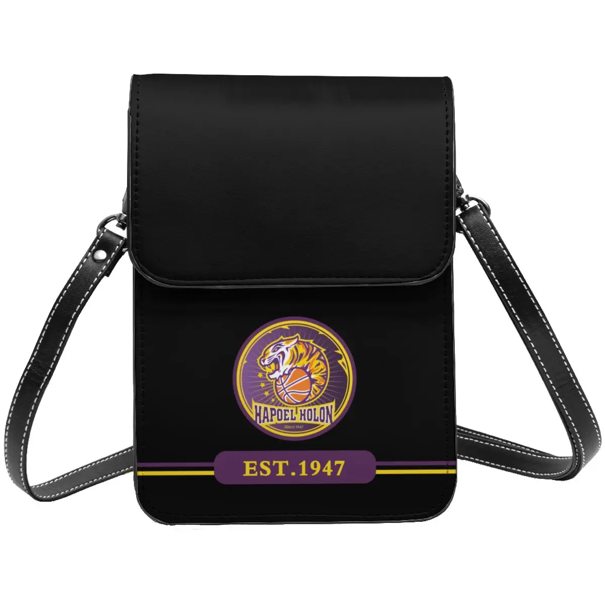 Israel Hapoel Holon Bc Cell Phone Purse Wallet Handbag Crossbody Bag Shoulder Bag with Adjustable Strap