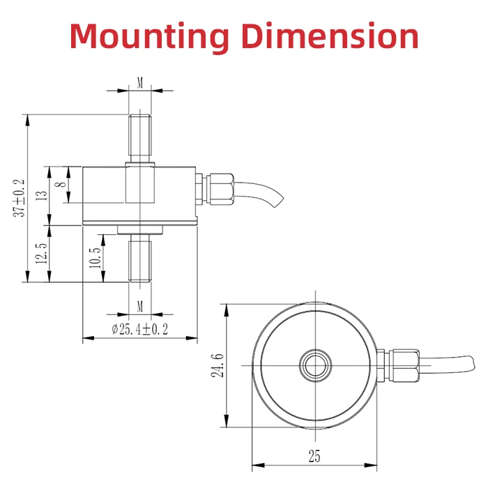 RIGHT Hot Selling T303 Sensor 50kg Load Cell Tension Compression Small Deformation Load Cell