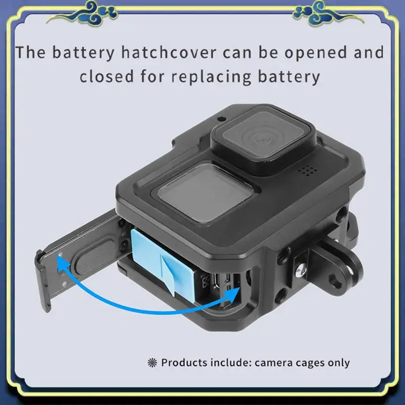 

Портативная клетка для камеры с 2 рамами для экшн-камеры Gopro Hero 9 10 11, двойное крепление для холодной башмака, предназначенная для охлаждающей клетки