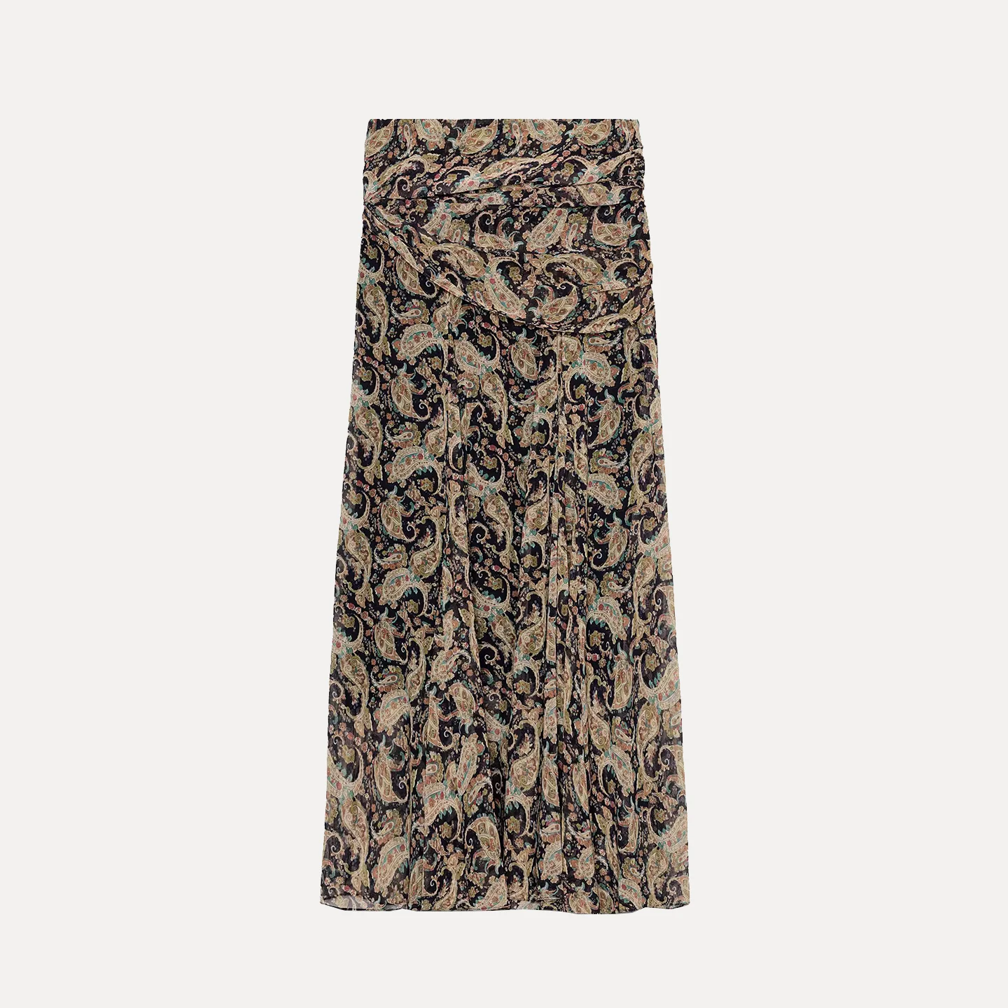 Ele Paisley Print Long Dr Z Women's Faion High Waist Midi Skirt Autumn Collection Daily Wear Other/Other