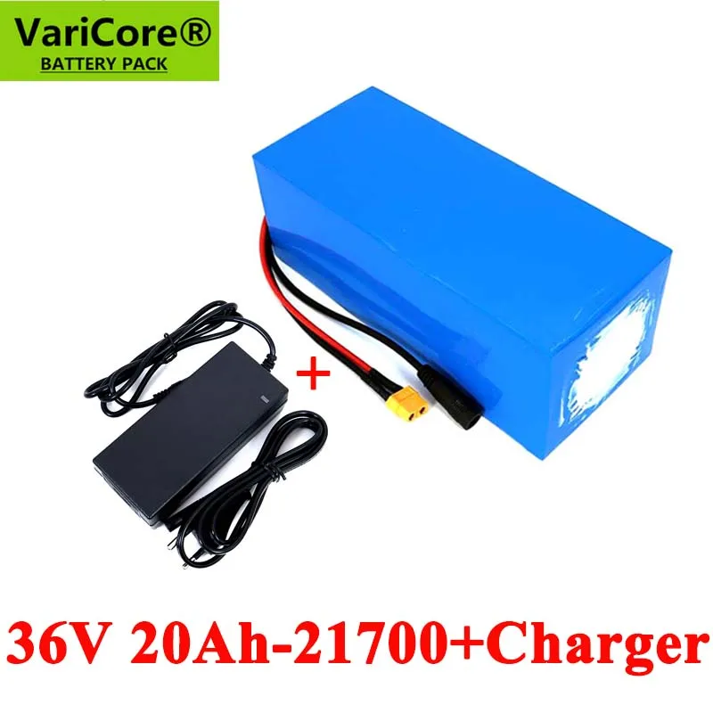 VariCore-Batterie 10S4P 21700 W 36V, 20Ah, 42V, 500 mAh, pour vélo électrique, avec protection BMS et chargeur inclus