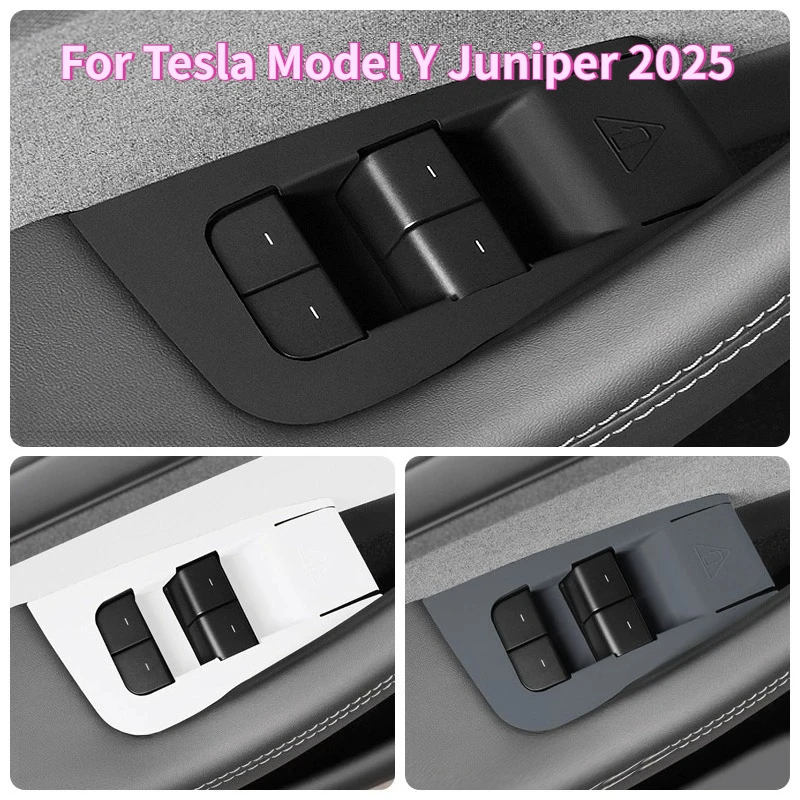 

For Tesla Model Y Juniper 2025 Window Lifter Switch Handle Buttons Panel Door Cover Stick Silicone Accessories Open Protection