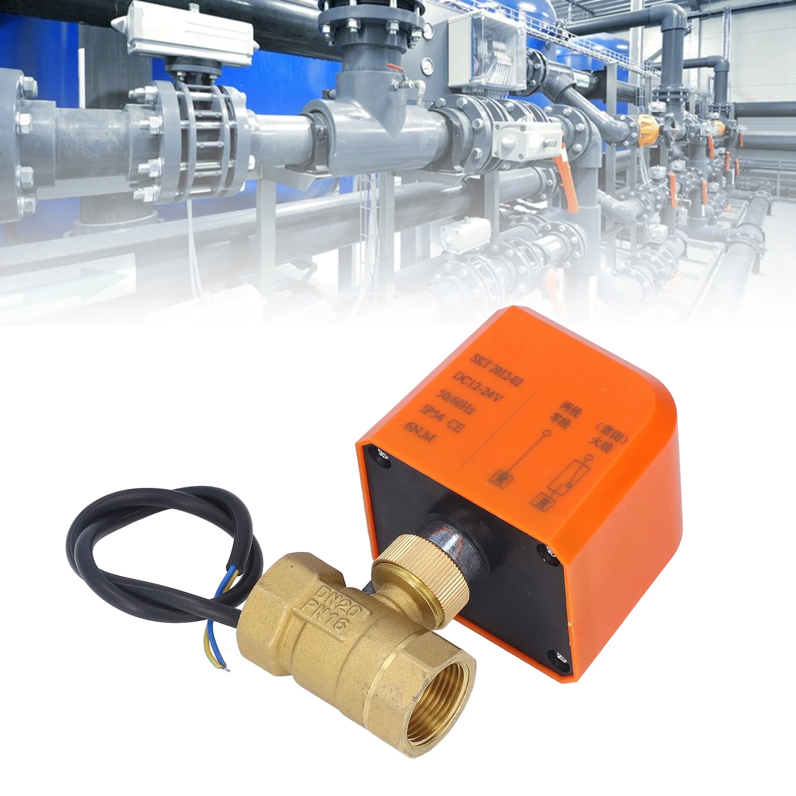 2 طريقة الكرة صمام DN20 2 طريقة 3/4in صمام كروي كهربائي عادة مغلقة 2 سلك الكرة صمام DC12 ‐ 24V صمام كروي كهربائي