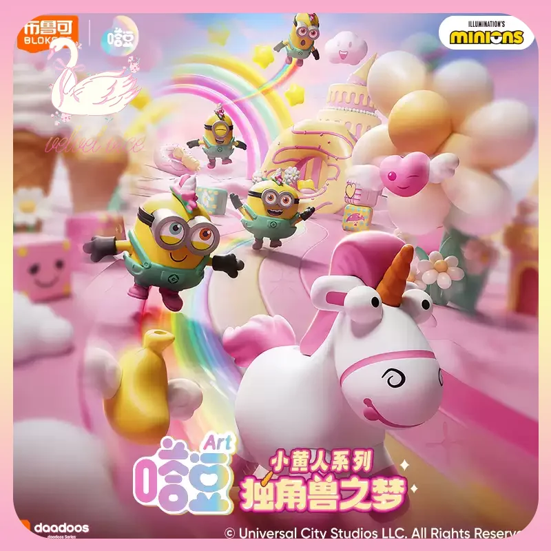 

Original Blokees Minions Daadoos Art Series 01 - Fluffy Dreams Blind Box DIY Assembly Pendant Bracelet Collect Toys Girls Gifts