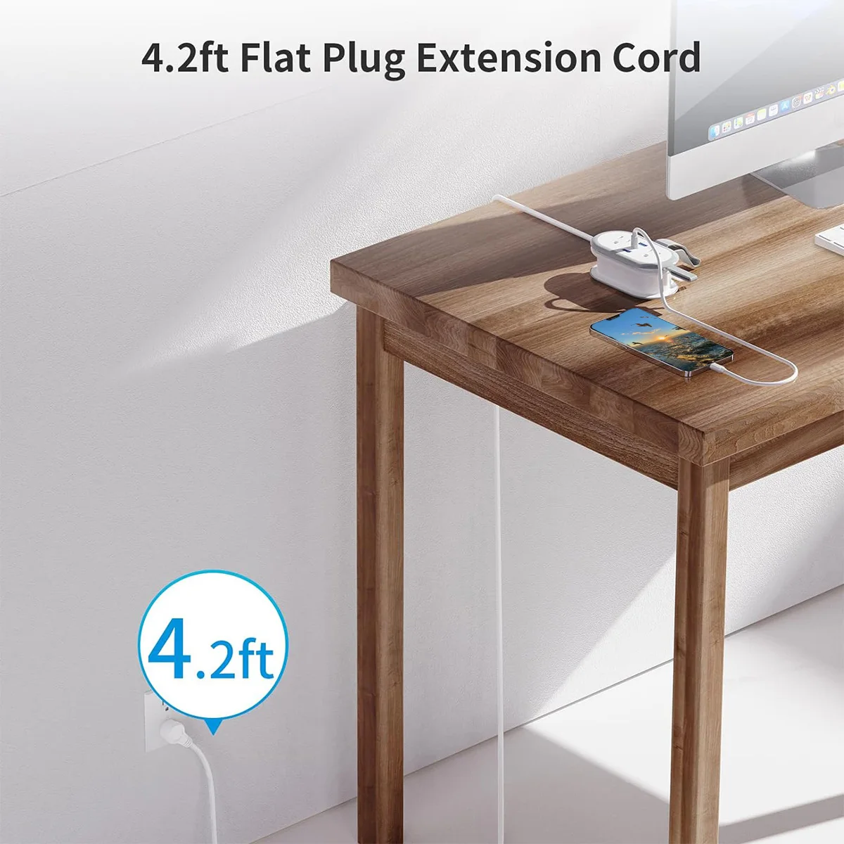 الولايات المتحدة قطاع الطاقة مرشح الشبكة مقبس متعدد 2 منفذ 3 منافذ USB شحن 4.2Ft تمديد الحبل عرام الحماية للمنزل مكتب