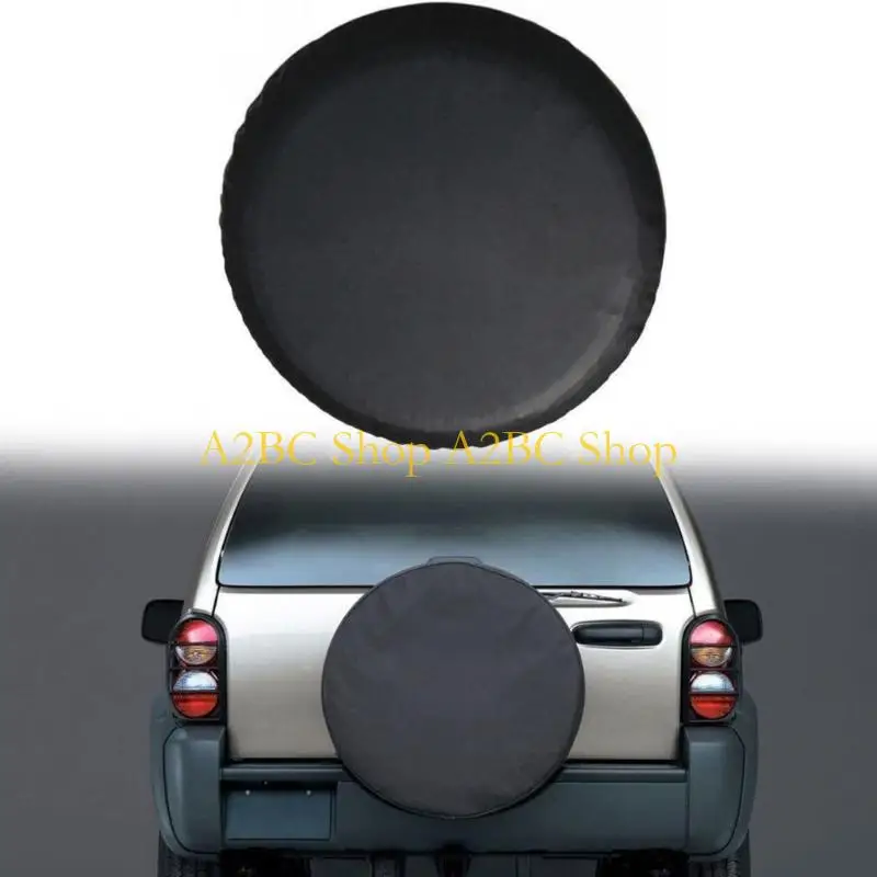A2BC General PVC Spare Tyre Cover with Densed Lychee Pattern Waterproof Sunproof Case for SUV Truck & Off Road Vehicle