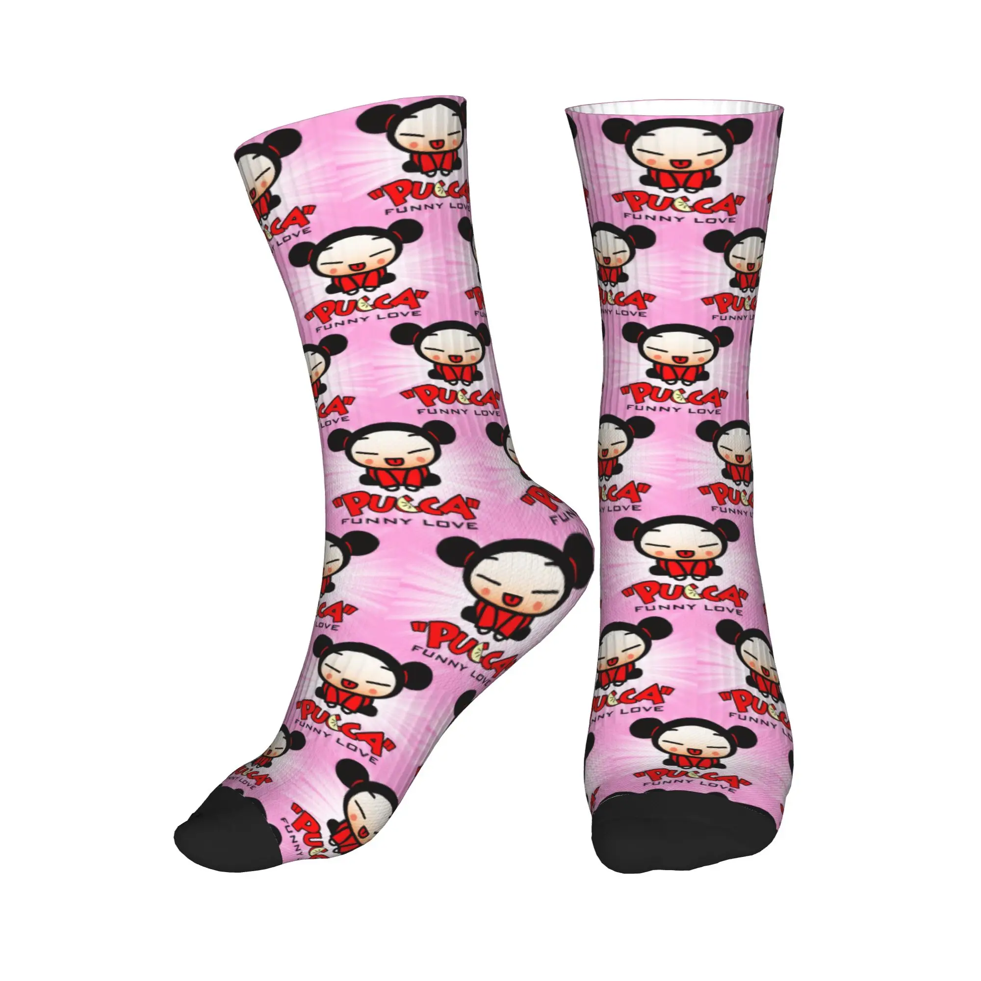 

All Seasons Pucca Sport Middle Tube Socks Super Soft Crew Socks Fashion Stockings for Men Women