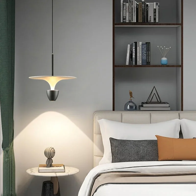 Lampu gantung Led Nordic, perlengkapan pencahayaan Interior minimalis untuk kamar tidur, lampu gantung kecil Bar restoran kamar tidur