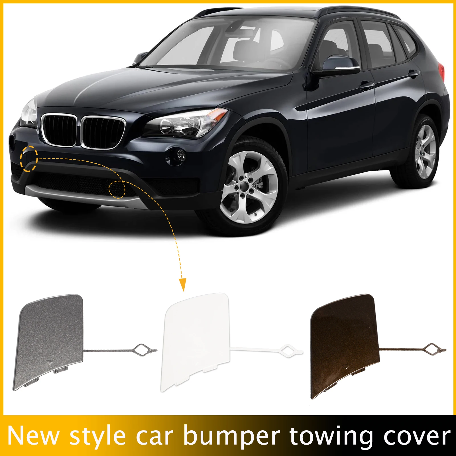 

Front Bumper Tow Hook Cap Towing Eye Cover For BMW X1 E84 2013-2015 51117345034 Car Accessories