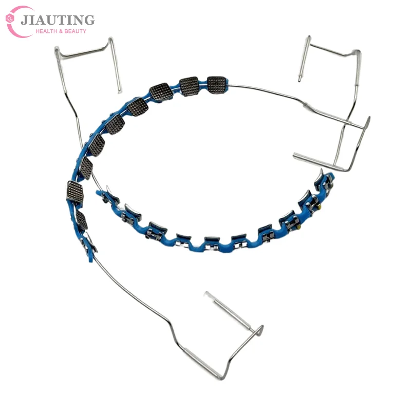 

1 пара брекетов, поддельные стоматологические металлические брекеты, дуга без крючка, ортодонтическая лигатура, завязки, красочные временные украшения для зубов