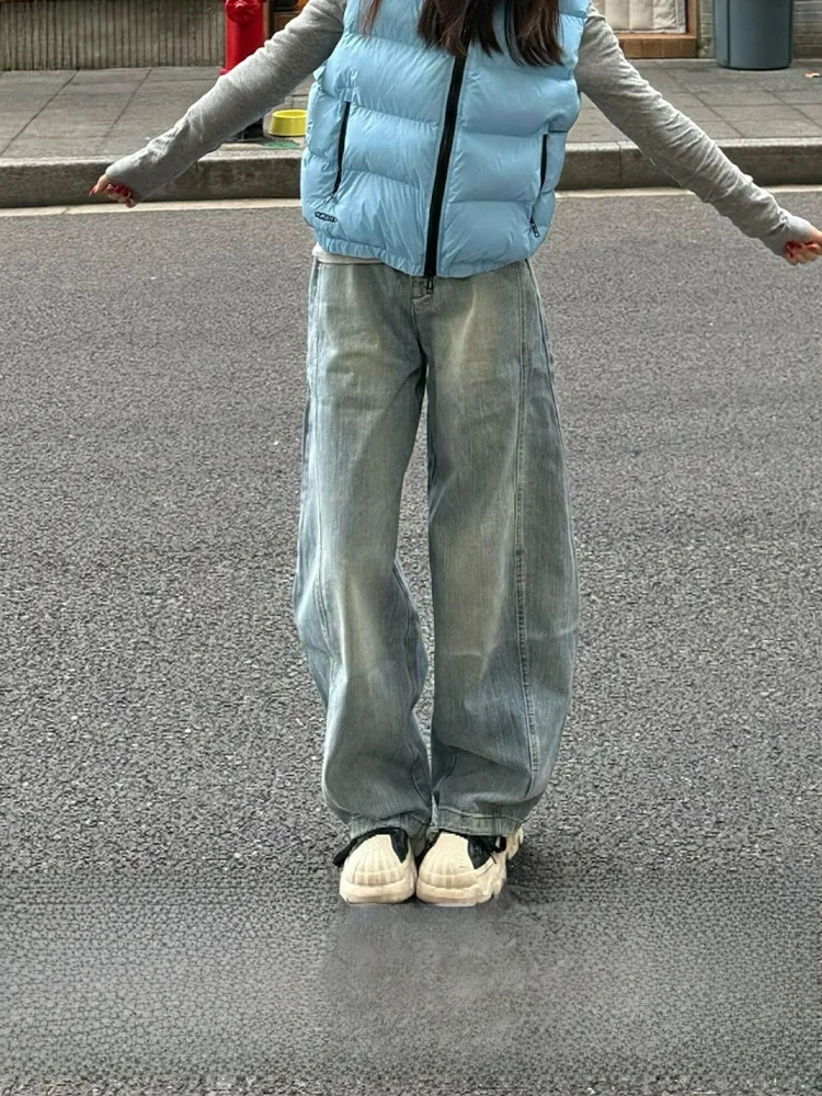 

Женские джинсы с высокой талией, свободного кроя, утепленные, осенне-зимние, новые, маленькие размеры, для фигуры типа «груша», прямые, модель «Копытце»