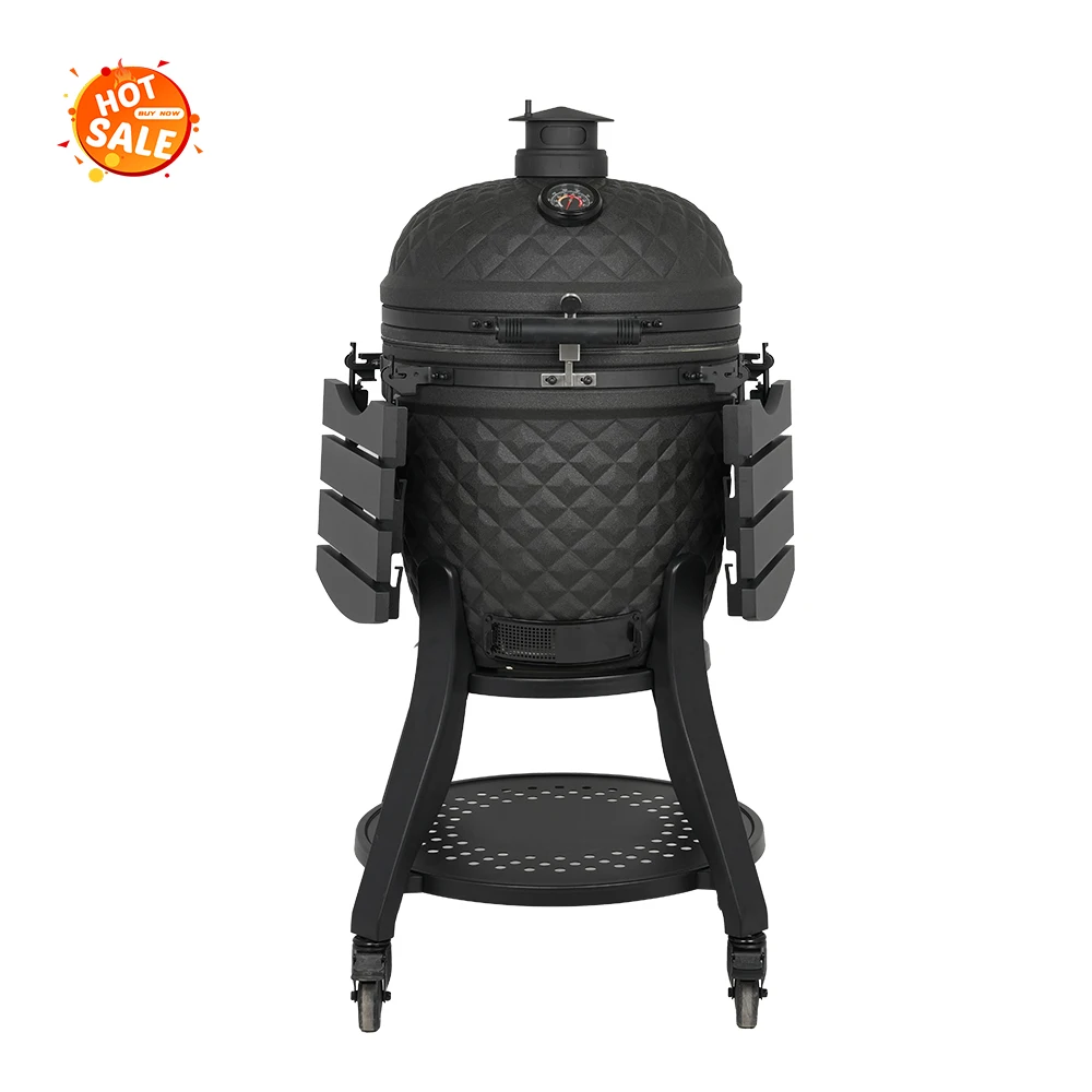 New Design 22-Inch Black Ceramic Kamado Joe Big Egg BBQ Grills Kamado Large Egg Charcoal Grill Barbecue Grill