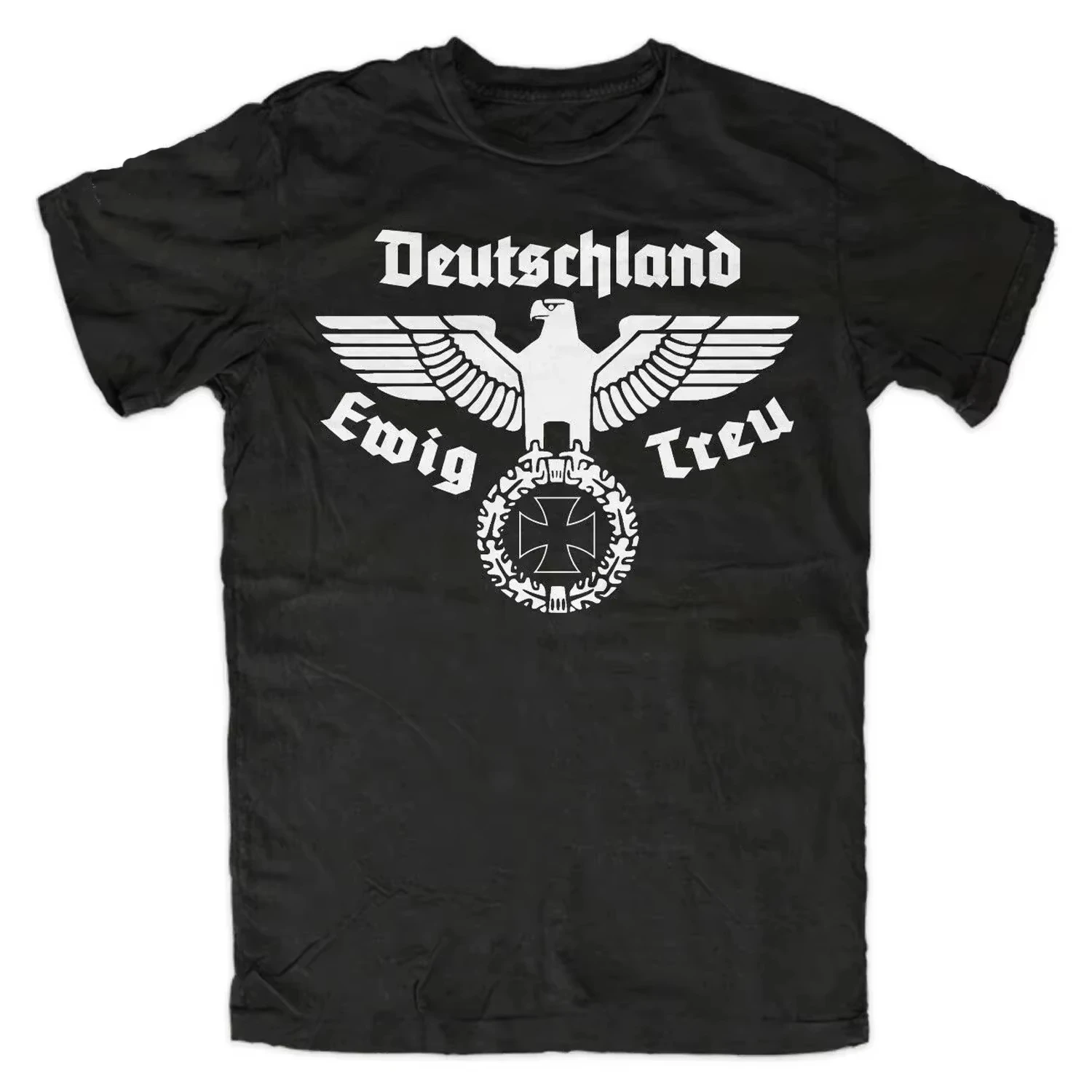 

Men's O-neck Short-sleeved Casual T-shirt Cool Y2K Informal German Eagle Eternal Loyalty To Germany Loyalty and Honor T-shirt