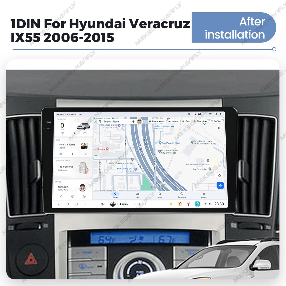 DUDU7 Android 13 Car Multimedia Radio Player Wireless Carplay Android Auto For Hyundai Veracruz Ix55 2006 - 2015