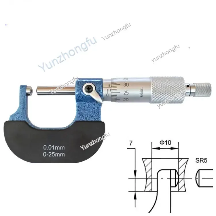 

QLR Wall Thickness Micrometer/Index Card/Ball Head round Head/Gauging Pipe 0-25-50mm