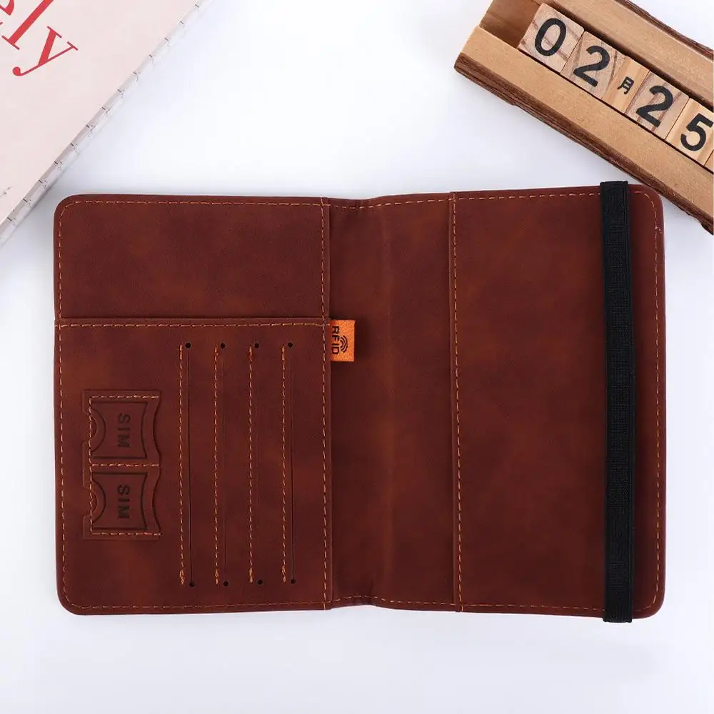 RFID Blocking ID Bank Card Coin Purse Storage Bag Organizer Case Passport Book Wallet Case Passport Cover Passport Holder