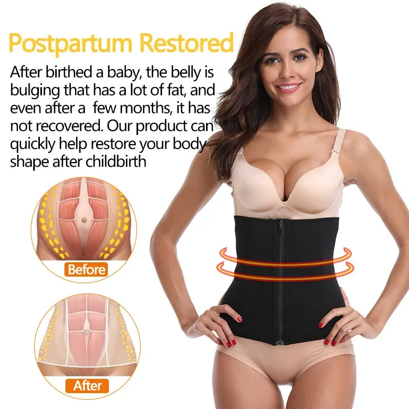 Women Tummy Waist Slimming Belt Corset Belly Cincher Tummy Control Bustier Shapewear Belly Sheath Weight Loss Workout Girdle