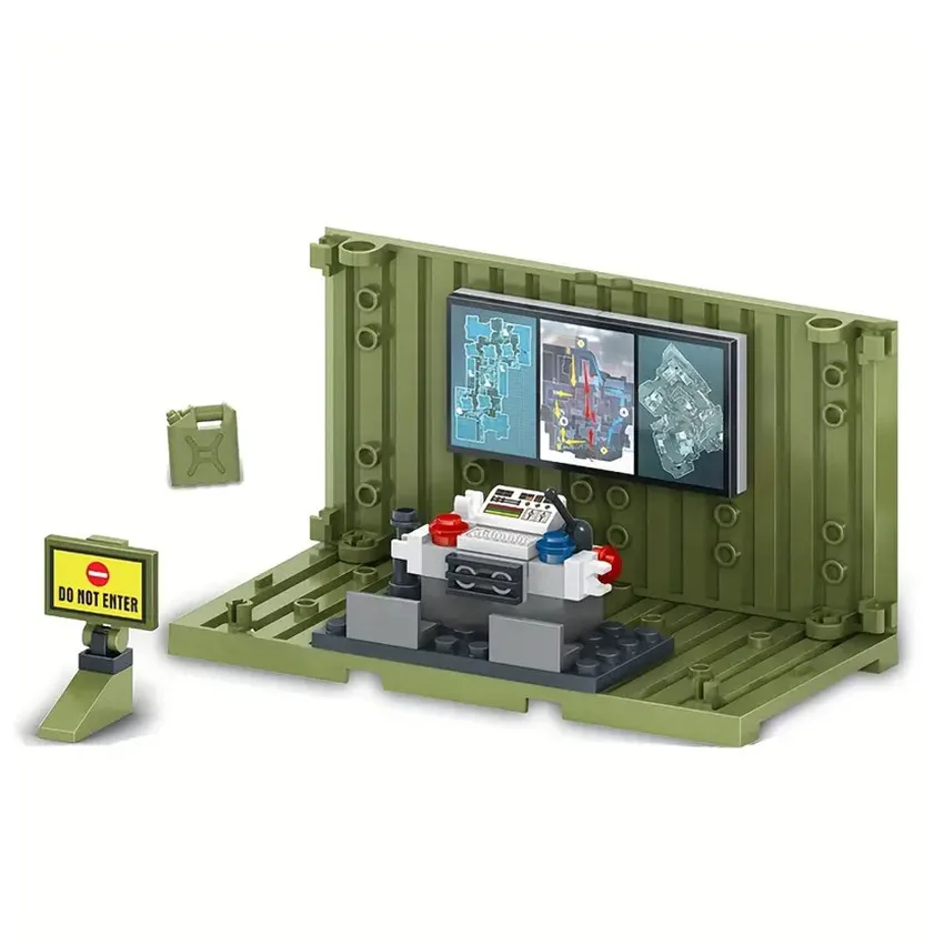 Kit de blocs de construction de figurines SWAT, soldats militaires de l'armée, conteneur d'arme, modèle de base de guerre, jouets en briques, cadeau pour enfants, WW2, 4 en 1