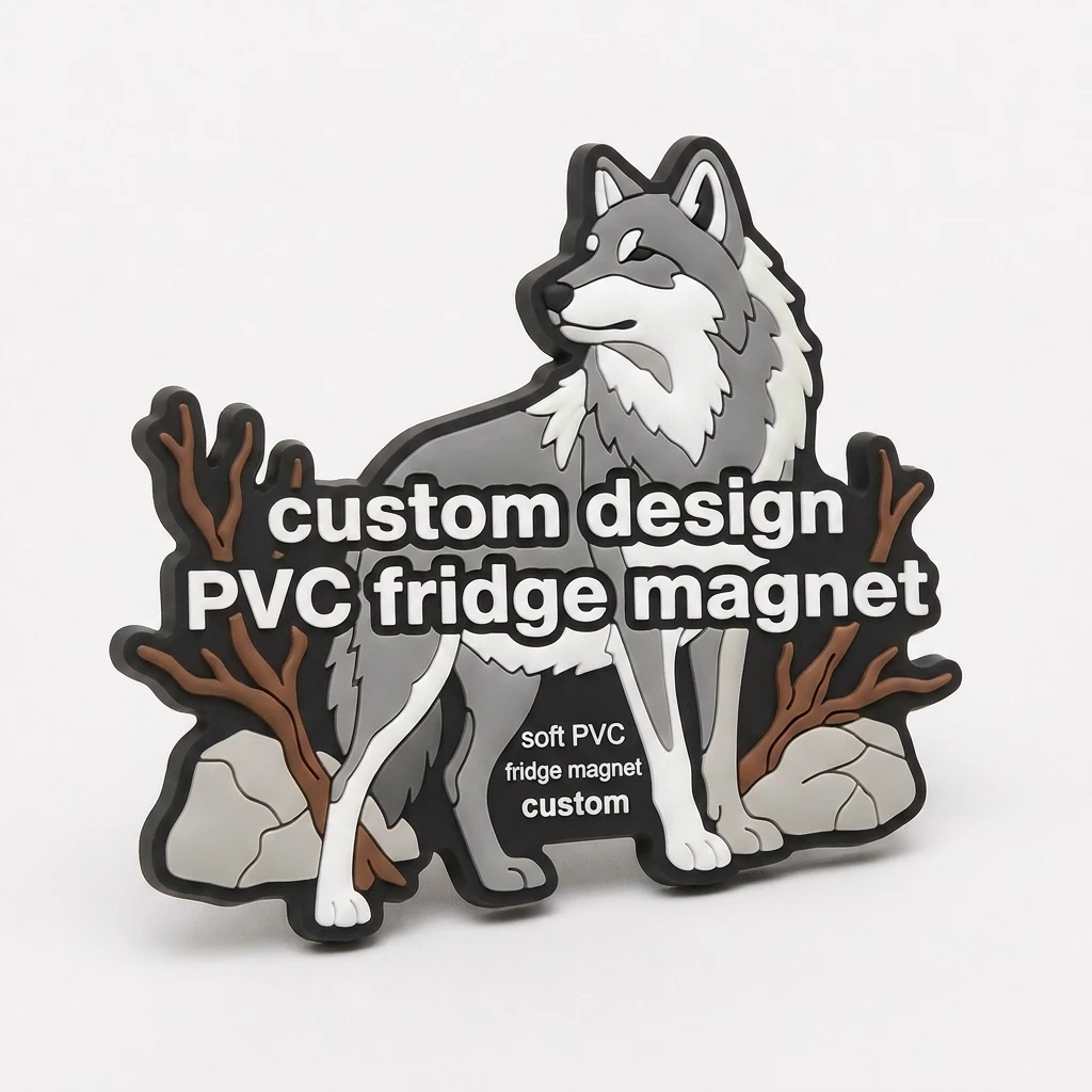 Bulk OEM 3D Embossed Soft PVC Fridge Magnet Custom Logo Refrigerator Sticker Promotional Business Souvenir