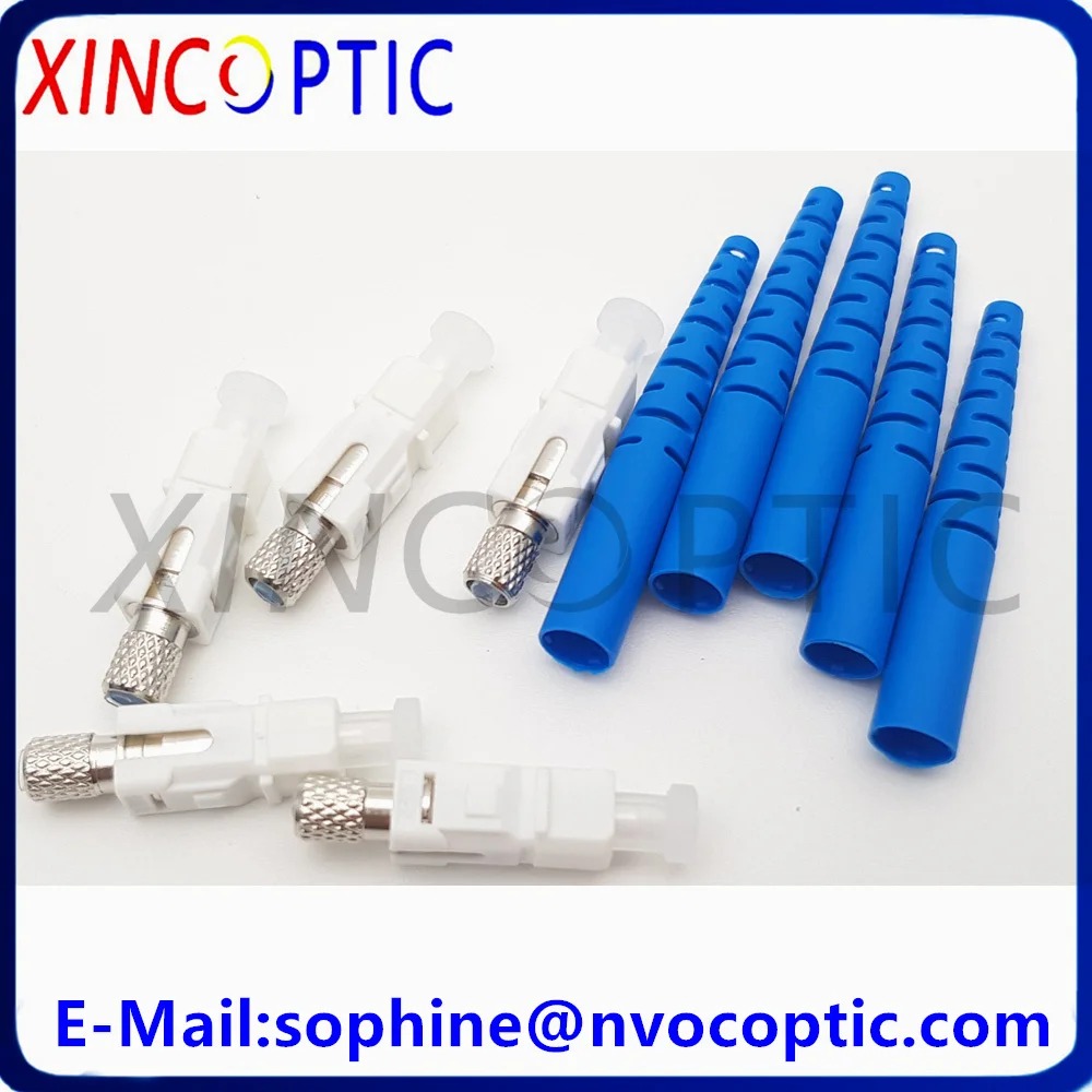 

SC/SM/SX/3.0mm/Blue SC/UPC 3.0mm SM OS2 Duplex Ceramic/Zircon Blue Boot Fiber Optic Connector,LC SM 9/125 Dual Optic Connectors