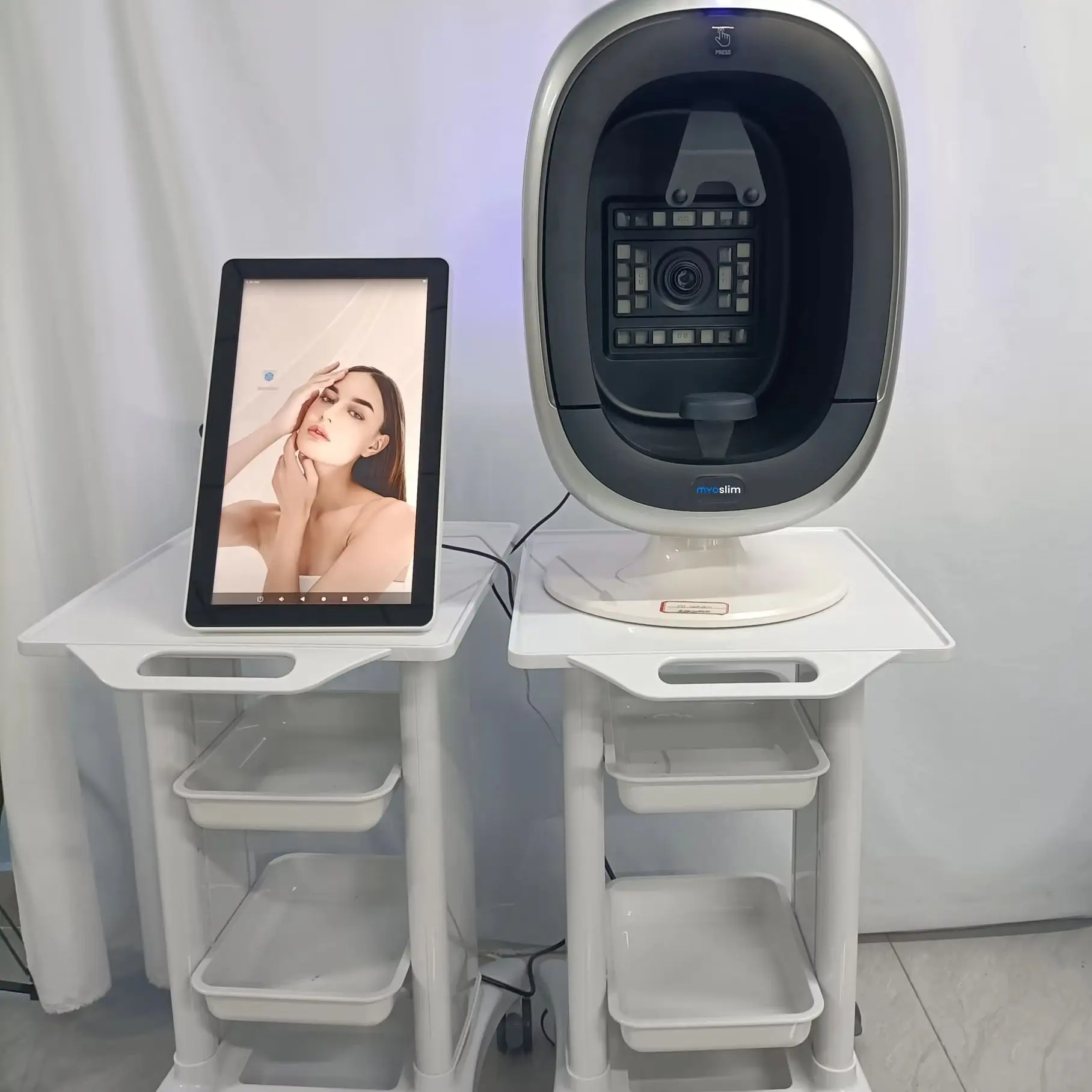 15.6 inch New 3D Facial Skin Analyzer Machine Skin Analyzer Facial Machine 8 Light Spectrum Skin Analysis Scanner