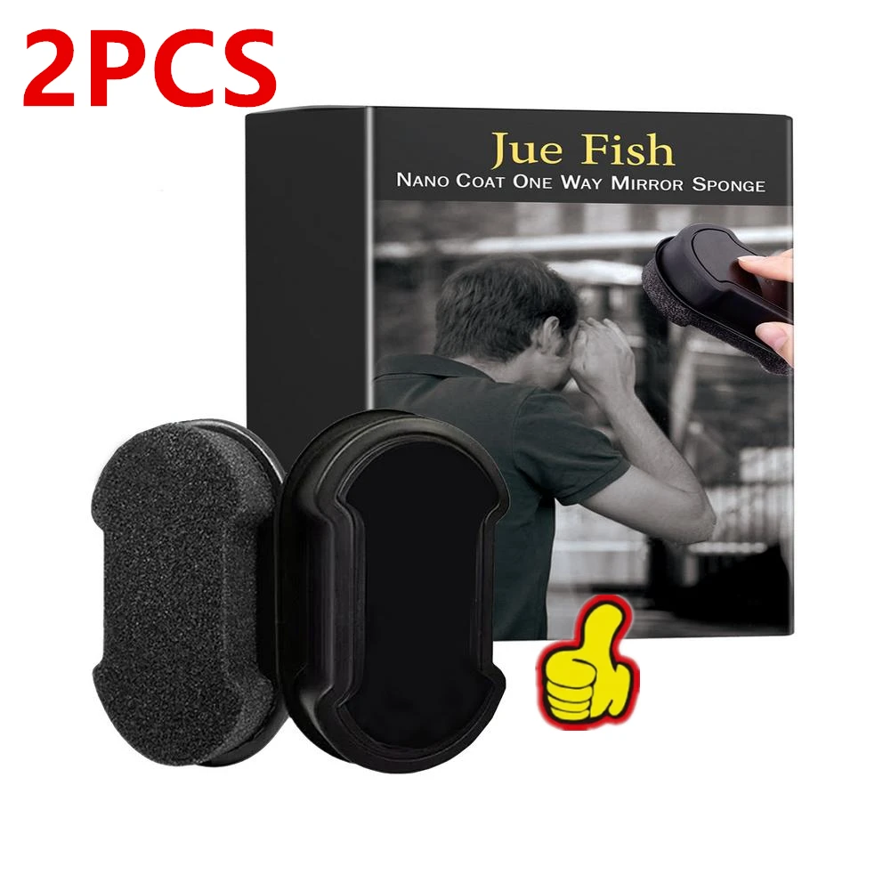 إسفنجة مرآة ذات معطف نانو في اتجاه واحد، إسفنجة تنظيف فعالة مضادة للزجاج معزولة من الضوء مخصصة للخصوصية #1