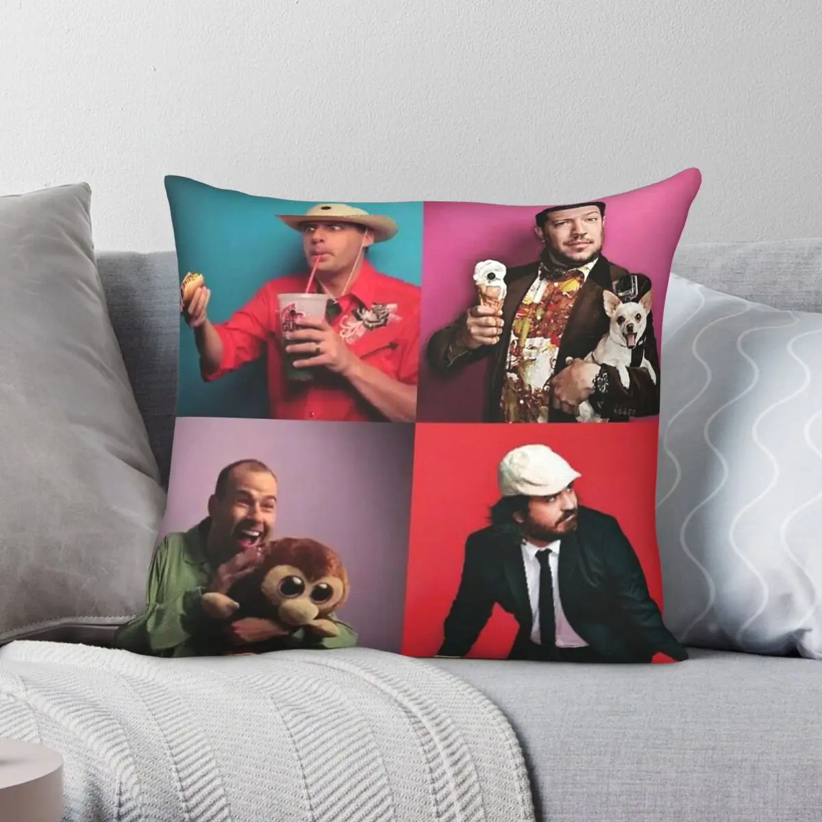 Impractical Jokers Joe Gatto Square Pillowcase Polyester Linen Velvet Pattern Decorative Throw Pillow Case Bed Cushion 45x45