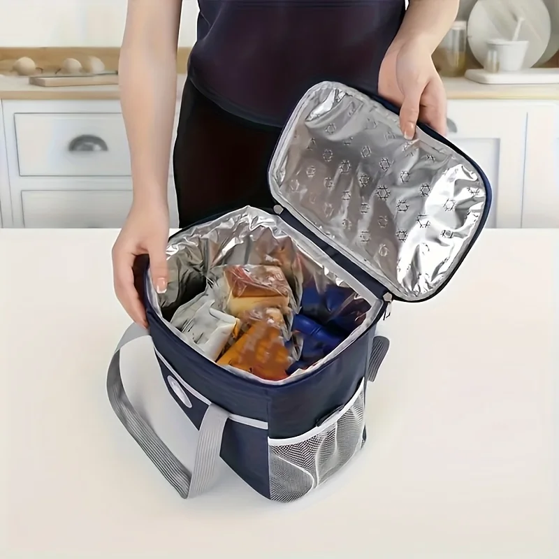 أكسفورد القماش حقيبة حمل الغداء حقيبة التخزين سميكة حقيبة كتف للمدرسة مكتب المطبخ تخزين المنزل منظمة الملحقات