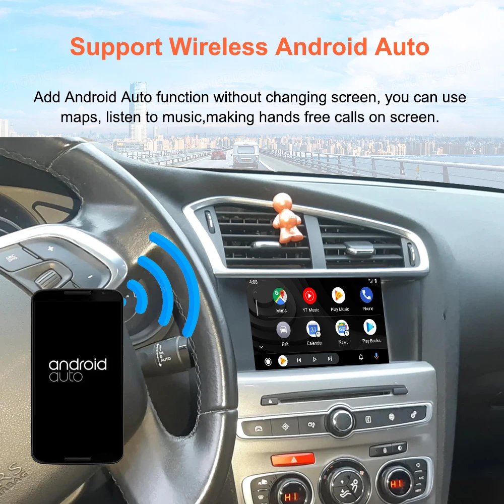 Bonroad Wireless Carplay Android Auto Interface For Peugeot Citroen SMEG MRN Picasso C4 C5 DS4 DS3 308 508 208 3008 Mirror Link – Detail 6