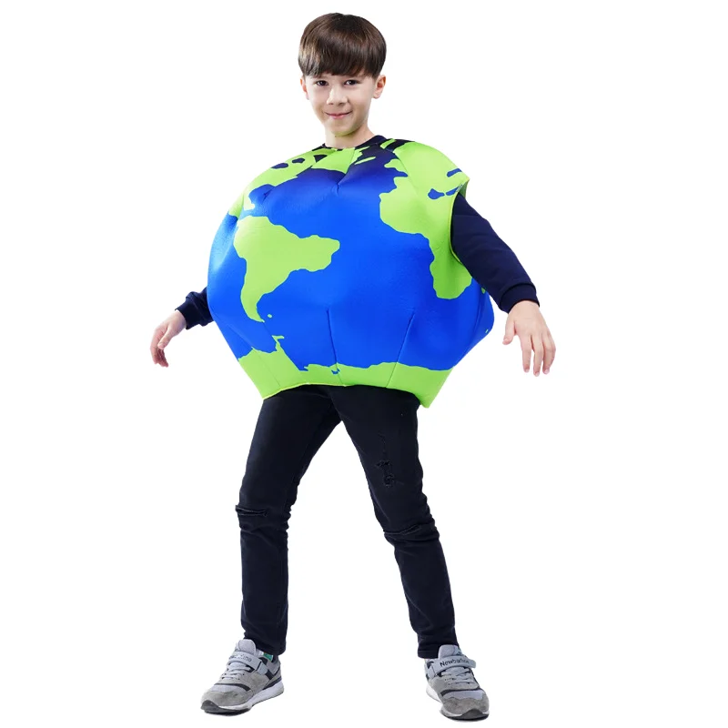 Children Halloween Earth Cosplay Costume Party Clothes Stage Costumes Boys Holiday Party Funny Carnival Performance Set